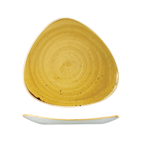 9975330-M Churchill Stonecast Mustard Seed Yellow Dinnerware Collection Triangular Plate 311x311mm