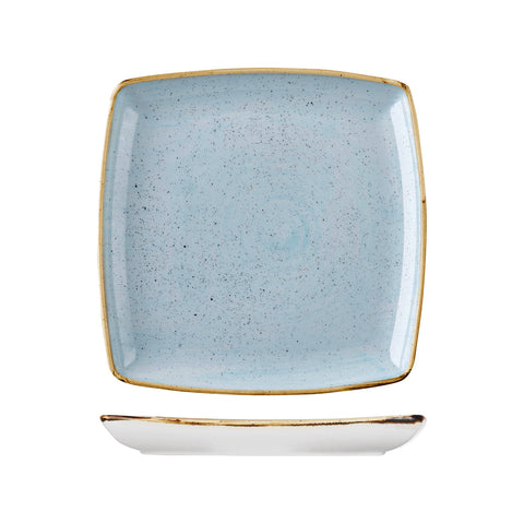 9975510-D Churchill Stonecast Duck Egg Dinnerware Collection Deep Square Plate 268x268mm