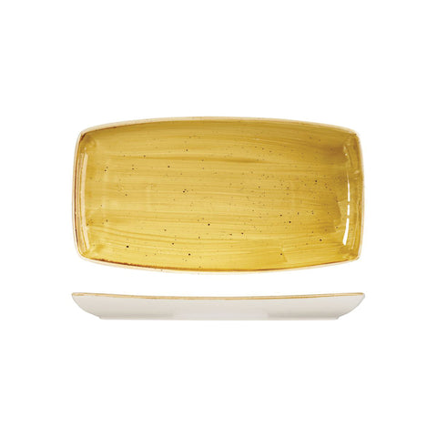 9975529-M Churchill Stonecast Mustard Seed Yellow Dinnerware Collection Oblong Plate 295x150mm