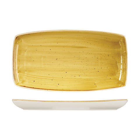 9975535-M Churchill Stonecast Mustard Seed Yellow Dinnerware Collection Oblong Plate 350x185mm