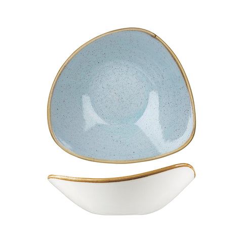 9975723-D Churchill Stonecast Duck Egg Dinnerware Collection Triangular Bowl 235x235mm/600ml