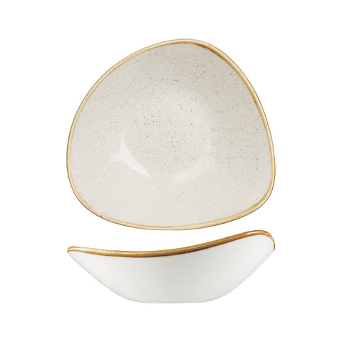 9975723-W Churchill Stonecast Barley White Dinnerware Collection Triangular Bowl 235x235mm/600ml