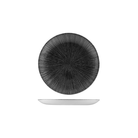 9976116-AB Churchill Studio Prints Agano Black Dinnerware Collection Agano Black Round Coupe Plate 165mm