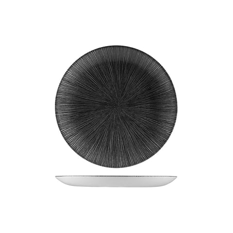 9976122-AB Churchill Studio Prints Agano Black Dinnerware Collection Agano Black Round Coupe Plate 217mm