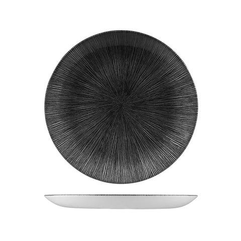 9976126-AB Churchill Studio Prints Agano Black Dinnerware Collection Agano Black Round Coupe Plate 260mm