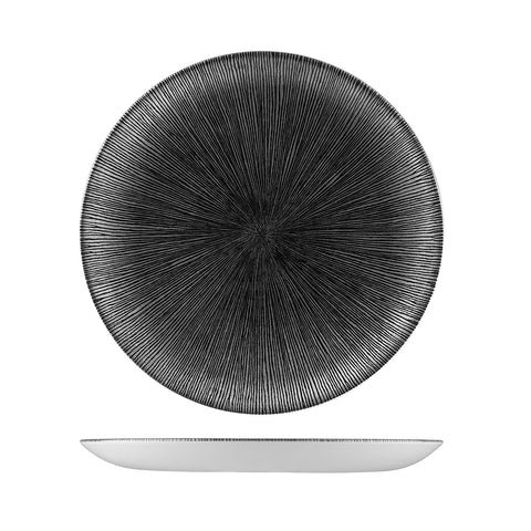 9976129-AB Churchill Studio Prints Agano Black Dinnerware Collection Agano Black Round Coupe Plate 288mm