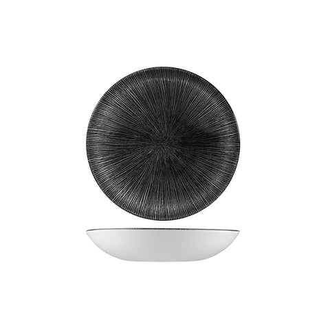 9976618-AB Churchill Studio Prints Agano Black Dinnerware Collection Agano Black Round Coupe Bowl 182mm/426ml