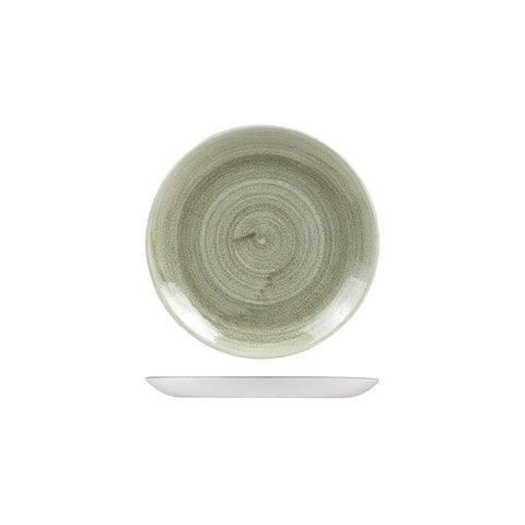 9978116-G Churchill Stonecast Patina Burnished Green Dinnerware Collection Round Coupe Plate 165mm