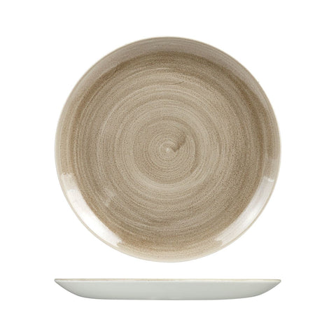 9978129-T Churchill Stonecast Patina Taupe Dinnerware Collection Round Coupe Plate 288mm