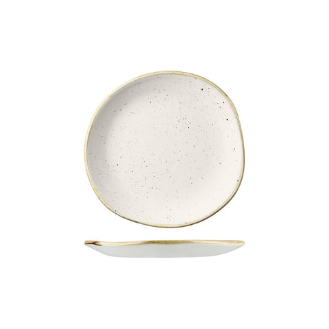 9979118-W Churchill Stonecast Barley White Dinnerware Collection Organic Round Plate 186mm