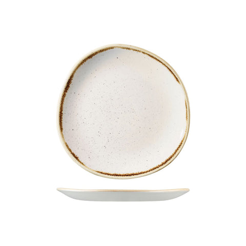 9979121-W Churchill Stonecast Barley White Dinnerware Collection Organic Round Plate 210mm