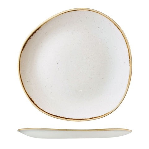 9979128-W Churchill Stonecast Barley White Dinnerware Collection Organic Round Plate 286mm