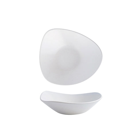 9985418 Churchill Vellum Satin White Dinnerware Collection Satin White Traingular Bowl 185mm / 370ml