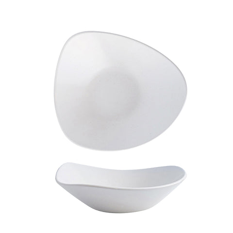 9985423 Churchill Vellum Satin White Dinnerware Collection Satin White Traingular Bowl 230mm / 600ml