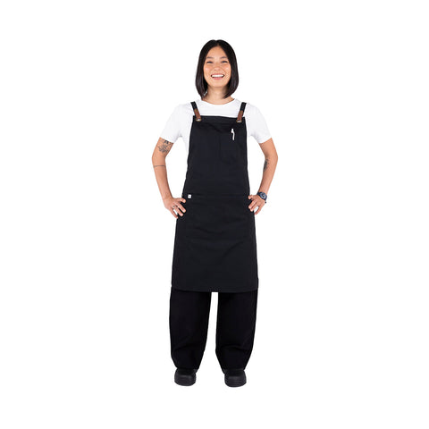 AC-LUCA01 Luca Bib Aprons Luca Bib Apron - Black