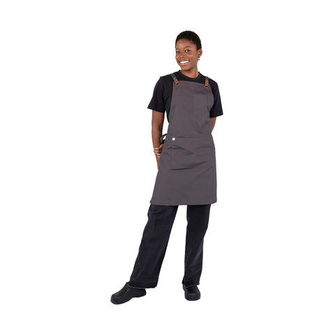 AC-LUCA04 Luca Bib Aprons Luca Bib Apron - Slate