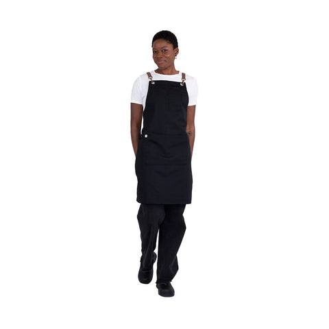 AC-LUNA01 Luna Bib Aprons Luna Bib Apron - Black