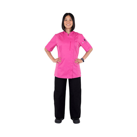 Alex Zipper Jacket Pink - 2XL Chef Jacket Alex Zipper Pink Alex Zipper Jacket Pink - 2 X-Large