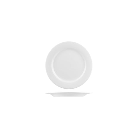 F3204 Australian Fine China Flinders Dinnerware Collection Flinders Round Plate - Wide Rim 205mm