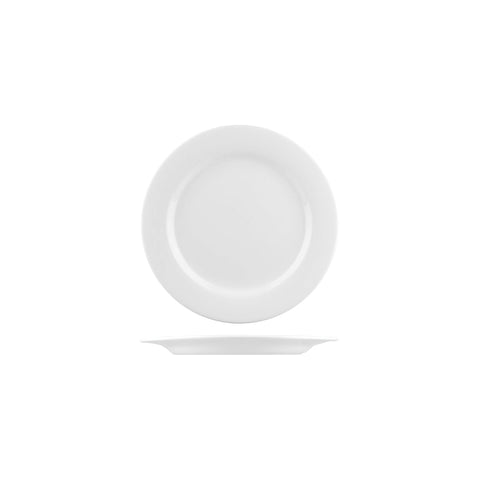 F3231 Australian Fine China Flinders Dinnerware Collection Flinders Round Plate - Wide Rim 230mm