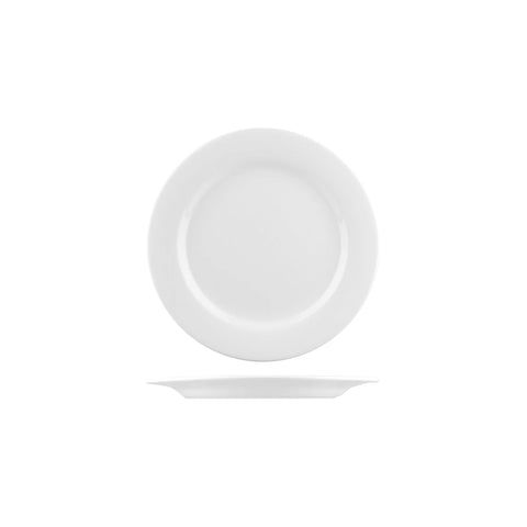 F3255 Australian Fine China Flinders Dinnerware Collection Flinders Round Plate - Wide Rim 254mm