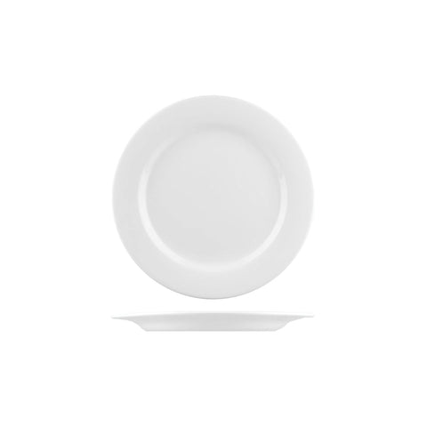 F3270 Australian Fine China Flinders Dinnerware Collection Flinders Round Plate - Wide Rim 270mm