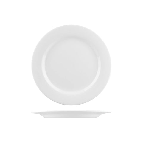 F3290 Australian Fine China Flinders Dinnerware Collection Flinders Round Plate - Wide Rim 290mm