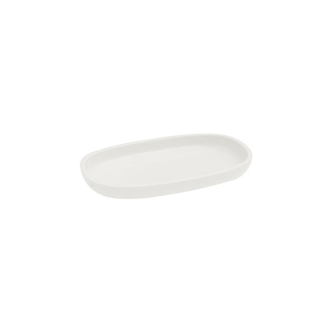 R50-2009 RAK Porcelain Rakstone Ease Ivory Dinnerware Collection Rakstone Ease Ivory Deep Oval Plate 150x230x25mm