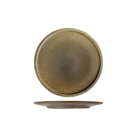 R50-2021-RU RAK Porcelain Rakstone East Rust Dinnerware Collection Rakstone East Rust Flat Coupe Plate 210mm
