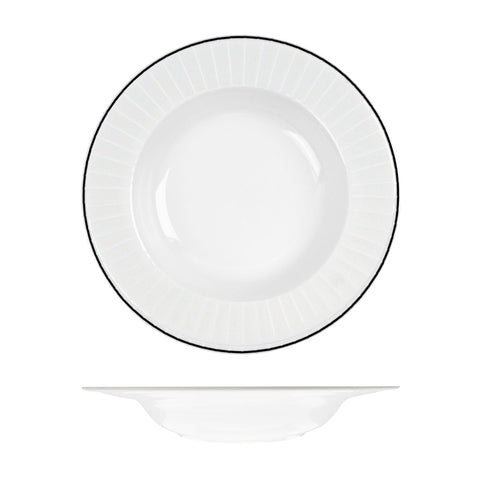 RHRDP30-BK RAK Porcelain Harriette Dinnerware Collection Harriette Round Bowl - Wide Rim 300mm/1280ml