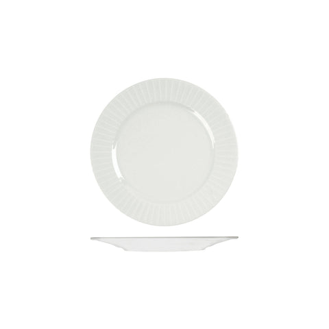 RMRP21 RAK Porcelain Metropolis Dinnerware Collection Metropolis Round Plate - Wide Rim 210mm