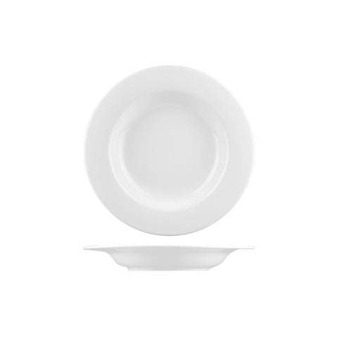S0280 Australian Fine China Flinders Dinnerware Collection Flinders Contemporary Pasta Bowl - Wide Rim 280mm/590ml