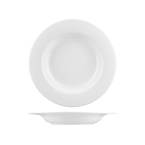 S0310 Australian Fine China Flinders Dinnerware Collection Flinders Contemporary Pasta Bowl - Wide Rim 305mm/600ml