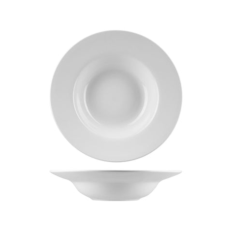 V0122 Australian Fine China Flinders Dinnerware Collection Flinders Classic Pasta Bowl - Wide Rim 300mm/720ml